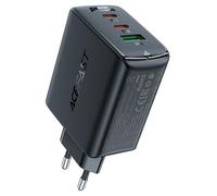 Chargeur mural rapide GaN 2x USB-C USB-A PPS PD QC4+ 65W Noir