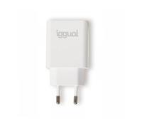 iggual - Chargeur Mural Rapide | Entrée PD Type C (20W) | Compatible avec Tous Les Appareils Mobiles - Couleur Blanc