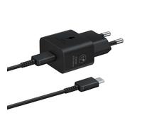 Chargeur mural Samsung 25 W GaN SFC avec câble USB-C, noir