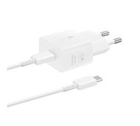 Chargeur mural Samsung 25 W SFC GaN avec câble USB-C - Blanc