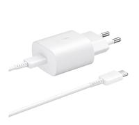 Chargeur mural Samsung USB-C 25 W avec câble USB-C - Blanc