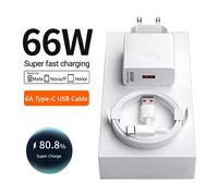 Chargeur mural super rapide UE Snap66 W, pour Huawei Mate 40 50 60 P50 Nova 8 9 10 Honor 90 100 X7 X8 X9 Magic, câble USB type C