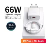 Chargeur mural super rapide UE Snap66 W pour Huawei Mate 40 50 60 P50 Nova 8 9 10 Honor 90 100 X7 X8 X9 Magic câble USB