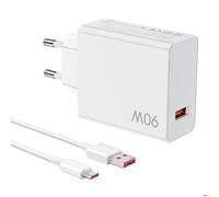 Chargeur mural ultra rapide 90 W compatible avec les téléphones Xiaomi, avec câble USB A vers Type C de 1 mètre et 6 A