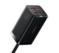 Chargeur mural universel rapide GaN 2x USB-C 2x USB 100W QC 4.0+ AFC Noir