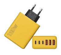 Chargeur mural USB à charge rapide, adaptateur de chargeur mural USB, Adaptateur de téléphone USB 120 W, chargeur mural multiport, Bloc de chargeur compact de type C à prise murale internationale pour