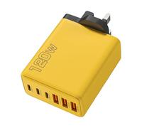 Chargeur mural USB à charge rapide,Adaptateur de chargeur mural USB - Chargeur mural Multiport 120W Adaptateur de téléphone | Bloc chargeur compact de type C, prise internationale à charge rapide pour
