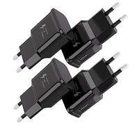 Chargeur Mural USB Adaptatif à Charge Rapide, 4-Pack Charge Rapide Adaptateur Chargeur USB de Voyage pour Samsung Galaxy S21 S20 S10 S9 S8 S7 Edge Plus, Note 8 9 10, A03 A13 A23 A32 A54 iPhone