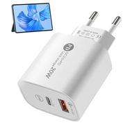 Chargeur mural USB, Bloc de charge rapide USB A et Type C PD20W, Double prise QC3.0 Power Cube pour téléphones portables, tablettes, haut-parleurs, etc.