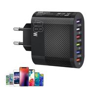 Chargeur Mural USB, Bloc de Charge USB 6 Ports 48 W, Station de Charge de Bureau, Adaptateur Secteur 3,5 A à Rapide pour tablettes, téléphones Portables, appareils de Type C