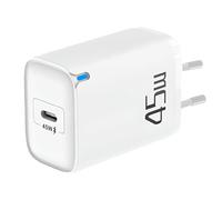 Chargeur Mural USB C, Bloc de Charge Rapide - Bloc Mural de Charge Rapide pour Chargeur de Type C,Chargeur Mural USB C 45W, Prise de Voyage européenne, Bloc Mural, Chargeur USB C