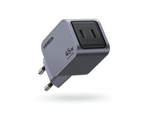 Chargeur mural USB-C GaN 2 ports Ugreen Nexode Pro 35008 45W PD3.0 QC4.0+ Gris