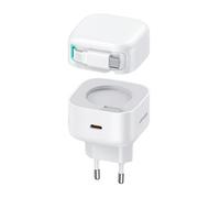 Chargeur mural USB-C GaN 35 W USAMS Power Delivery, blanc