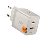 Chargeur Mural USB-C GaN 47W Spigen ArcStation Essential, Natural Titanium | Chargeur rapide PPS PD 3.0, compatible iPhone 17/16 Pro Max, Galaxy S26/S25 Ultra, Z Fold/Flip 8 Ultra, Pixel 11/10