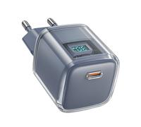 Chargeur mural USB-C PD 30 W GaN3 avec affichage, gris