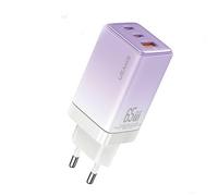 Chargeur mural USB-C/USB-A 65 W USAMS GaN Power Delivery violet