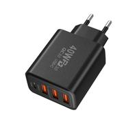Chargeur mural USB, chargeur USB | 1PD+3USB Chargeur rapide pour téléphone 15 14 13 12 11 Pro Max Mini Différents Galaxy S24 S23 Ultra Mobile Smartphone