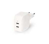 Chargeur mural USB - NEDIS - WGCHA35WWT - 35 W - Technologie GaN - 2 ports USB-C