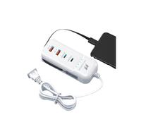 Chargeur Mural USB PD 66 W à Charge Rapide, Adaptateur Hub USB, 4 , Rallonge USB Type C, Câble Type C, Prise de Courant, Prise UE