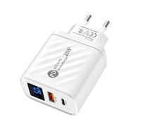Chargeur Mural USB, - Stylish Versatile High-Performance Bloc De Chargement Adaptateur, Charge PD Rapide À, Double Port Prise Voyage Multiport | Multipurpose Outdoor Indoor Utility Sleek