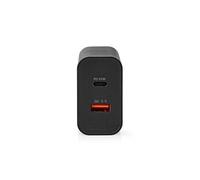 Nedis Wcpd65W130Bk Chargeur Fonction de charge rapide 2.0 / 2.25 / 3.25 A Sorties : 2 Usb-A / Usb-C&Trade ; 65 W Sélection automatique de la tension