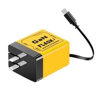 Chargeur Murin Rétractable, Bloc de Charge 35W avec Câble Rétractable, Bloc d'Alimentation Double Port USB Compact pour Téléphone Maison Voyage Chambre