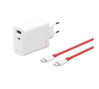 OnePlus Chargeur SUPERVOOC 120 W - Double port USB-C, charge rapide, câble 1 m blanc