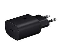 Chargeur Original EP-TA800 25W Rapide Charge + Câble EP-DG977 pour Note 10, S10, S10+, S10e, S9, S9+, A8, Note 8, Note 9, A20/e, A50, A505F/DS (Chargeur + Câble Type C, Noir)
