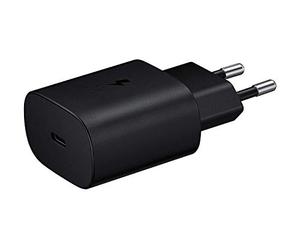 Chargeur Original EP-TA800 25W Rapide Charge + Câble EP-DG977 pour Note 10, S10, S10+, S10e, S9, S9+, A8, Note 8, Note 9, A20/e, A50, A505F/DS (Chargeur + Câble Type C, Noir)