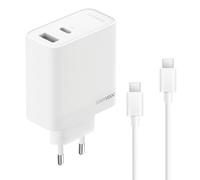 Chargeur Original realme 80W SUPERVOOC - Charge Rapide, Double Port USB (USB-A/USB-C), Prend en Charge Les protocoles PD/QC/IM, inclut câble Type-C, Compatible avec iPhone, Oppo, OnePlus, Samsung