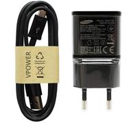 Chargeur Original Samsung EP-TA20EBE Quick Charge pour Galaxy S6, S7, Edge, S8, S8 Plus, Noir