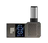 Chargeur PD 100 W - Pointe de raccordement femelle de type C vers prise jack mâle CC - Adaptateur de charge type C vers DC - Chargeur USB C vers ordinateur portable avec écran numérique