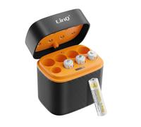 Chargeur Piles AA et AAA à 8 Slots avec 4 Piles AAA Lithium-Ion 1.5V 3000 mWh LinQ Noir / Orange