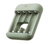 Chargeur Piles Rechargeables AA et AAA avec 4 emplacements de Charge | GP | Chargeur Rapide USB avec lumière LED - Piles Non incluses