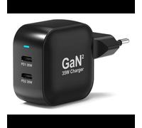 Chargeur Port Designs 902035PEU universel 2 ports USB-C charge rapide 100-240V câble 2m noir