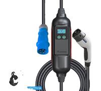 chargeur portable 7KW EV, Courant réglable 6A-32A, Résistant aux intempéries IP65, Adaptateur 7KW et 16A, TYPE2