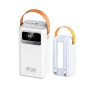 Chargeur Portable 80000 mAh, Grande Batterie Externe PD22,5 W, Charge Rapide, câbles intégrés, 4 Sorties et 2 entrées, for Camping et Voyage(White,80000Mah)