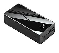 Chargeur Portable 80000Mah Power Bank, Batterie Haute capacité avec écran, Peut Charger 4 appareils en même Temps, Charge Rapide (Couleur : Noir)