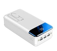 Chargeur Portable de Banque d’Alimentation 50000Mah Banque d’Alimentation Haute capacité Charge Rapide Batterie Externe avec 3 Sorties et 3 entrées et écran LCD et Lampe de Poche LED, Banque