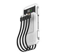 Chargeur Portable de Banque d’Alimentation Charge Rapide Batterie Externe 15W Chargeur sans Fil Fast Qi, 20000Mah 22.5W QC 3.0 Charge Rapide Powerbank, Blanc