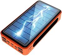 Chargeur Portable de Banque d’Alimentation, Charge Rapide, Batterie Externe, Solaire 50000Mah, Chargeur Portable Solaire, 2020, Le Plus récent avec 4 Sorties USB et entrée Type-C, étanche, 2