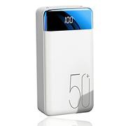 Chargeur Portable de Banque d’alimentationBatterie Externe B C, Charge Rapide de la Banque d’Alimentation avec écran LCD et Lampe de Poche LED, Charge Rapide de la Banque d’Alimentation à 3