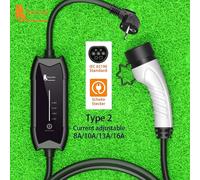 Chargeur portable Feyree EV 3,5 kW, connecteur Type 2, 16A monophasé, câble de 5 m, courant réglable pour chargeur de voiture électrique