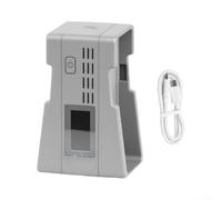 Chargeur portable Hub ABS pour DJI Neo 2 pour batterie portable | Statut LCD en temps réel, fonction de charge rapide, compact 9 x 7 cm, ABS robuste, gris