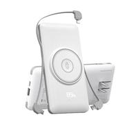 Chargeur portable magnétique 10 000 mAh pour iWatch et iPhone, 22,5 W USB C à charge rapide, sans fil, câbles intégrés et prise murale, batterie de voyage externe compatible avec les appareils iOS et