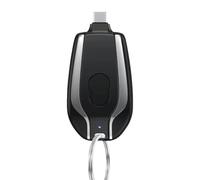 Chargeur portable porte-clés 1600 mAh - Batterie externe ultra compacte avec charge rapide pour téléphones Android, batterie d'urgence avec USB-C et porte-clés pour chargement en déplacement
