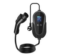 Chargeur Portable Pour VéHicule éLectrique 3,5 Kw 16 A, Borne De Recharge Rapide Pour VéHicule éLectrique, BoîTier Mural, éCran NuméRique, Courant RéGlable, CâBle De 5 M