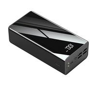 Chargeur Portable Power Bank 100 000 mAh, Batterie Haute capacité avec écran, Charge Rapide pour 4 appareils simultanément, Noir
