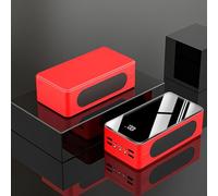 Chargeur Portable Power Bank 60 000 mAh, Charge Rapide, USB, 4 Sorties et 3 entrées, écran LED, Batterie Externe pour téléphone Portable, Rouge, 50 000 mAh