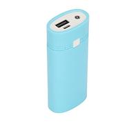 Chargeur Portable Power Bank, Charge Rapide Batterie Externe Universelle DIY USB Power Bank Box 2 X Chargeur de Batterie Power Bank Shell pour Smartphone Plug and Play (Blue)